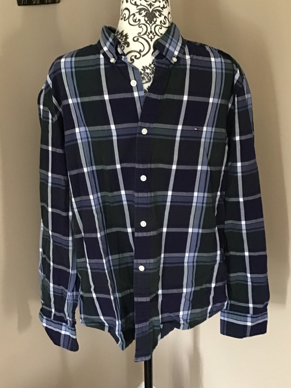 Mens Tommy Hilfiger long sleeve button up shirt